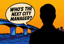 Sarasota City Manager Candidates: Names And Full Applications (With Background Checks) Silhouette with speech bubble: Who's the next city manager?